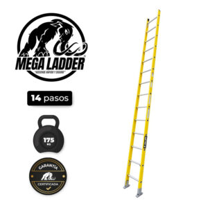escalera arrimo en fibra de vidrio 12 pasos cap carga 150kg mega ladder (copia)
