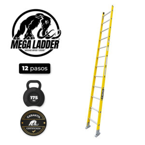 escalera arrimo en fibra de vidrio 10 pasos cap carga 150kg mega ladder (copia)