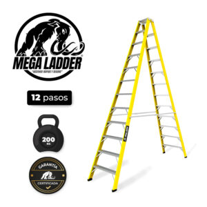 escalera d/acceso en fibra de vidrio 10 pasos, carga 200kg mega ladder (copia)