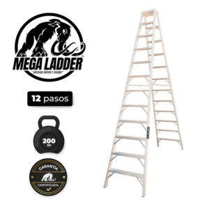 escalera doble acceso en aluminio 10 pasos cap carga 200kg mega ladder (copia)