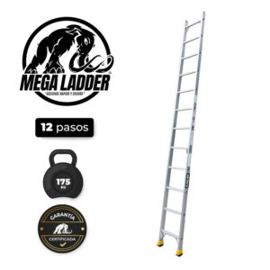 escalera arrimo en aluminio 10 pasos cap carga 150kg mega ladder (copia)