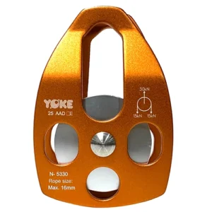 polea aluminio simple movil p/soga hasta 1/2" n 5322 4500lbs(20kn) yoke (copia)