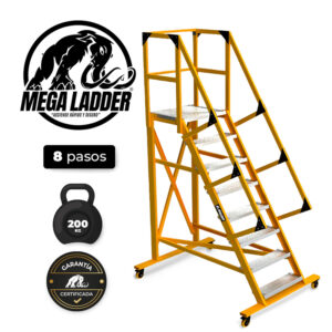 escalera tipo avión en fibra de vidrio 8 pasos cap carga 180kg mega ladder (copia)
