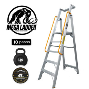 escalera plataforma 9 pasos aluminio megaladder (copia)